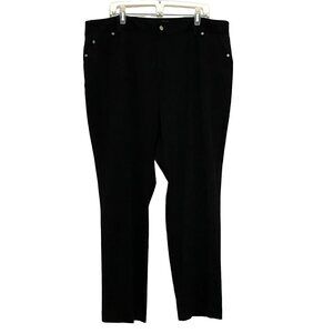Jennifer and Grace Pleated Dress Pants 22W Black‎ Business Career Office Wear